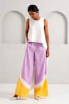 Shop_Madder Much_Purple Handloom Cotton Embroidery Rabi Troop Woven Pant _Online_at_Aza_Fashions