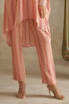 Chhavvi Aggarwal_Pink Crepe Print Sequin Collar Floral Shirt With Pant _Online_at_Aza_Fashions