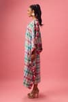 Buy_Nikasha_Multi Color 100% Pure Cotton Print Madras Checkered V Neck Kaftan _Online