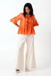 Buy_MADDER MUCH_White Chanderi Sunset Toni Woven Pant _at_Aza_Fashions