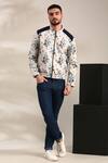 Buy_Mayank Modi - Men_Off White Linen Cotton Printed Floral Bomber Jacket 