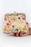 Buy_Vareli Bafna_Pink Bagh Vintage Print Clutch _Online_at_Aza_Fashions