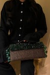 Shop_Aomidori Shimai_Green Ruby Bead Structured Embellished Bag_at_Aza_Fashions