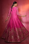 Shop_PUNIT BALANA_Pink Jacket Raw Silk Embroidery Marodi Anarkali Scoop Neck Neckline With 