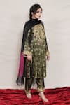 Shop_Jyoti Bansal_Black Organza Woven Floral Round Kurta Salwar Set _Online_at_Aza_Fashions