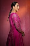 Shop_PUNIT BALANA_Pink Jacket Raw Silk Embroidery Marodi Anarkali Scoop Neck Neckline With _Online