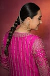 PUNIT BALANA_Pink Jacket Raw Silk Embroidery Marodi Anarkali Scoop Neck Neckline With 