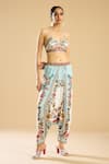 Buy_Rajdeep Ranawat_Ivory Dupion Print Florista Sweetheart Neck And Embellished Bralette _at_Aza_Fashions