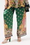 Shop_Rajdeep Ranawat_Green Modal Printed Floral Permaz Straight Pant _Online_at_Aza_Fashions