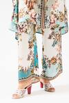 Rajdeep Ranawat_Ivory Modal Printed Floral Permaz Pant _at_Aza_Fashions