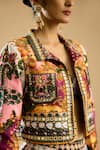 Buy_Rajdeep Ranawat_Multi Color Poly Silk Printed Floral Collared Inika Embroidered Jacket _Online_at_Aza_Fashions