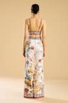 Rajdeep Ranawat_Ivory Dutches Satin Printed Floral Sweetheart Neck Bridgette Bralette _at_Aza_Fashions