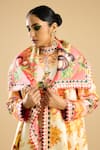 Buy_Rajdeep Ranawat_Ivory Dutches Satin Printed Garden Cowl Neck Manorama Jacket _Online_at_Aza_Fashions