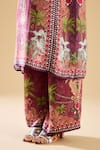 Buy_Rajdeep Ranawat_Pink Modal Satin Printed Tropical Permaz Palazzo 