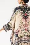 Rajdeep Ranawat_Beige Tunic Silk Printed Floral Band Chanel Sonth With Dhoti Pant _Online_at_Aza_Fashions