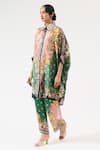 Buy_Rajdeep Ranawat_Emerald Green Tunic Silk Printed Floral Blossom Collared Kamara With Pant _Online_at_Aza_Fashions