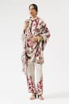 Buy_Rajdeep Ranawat_Ivory Kurta Silk Printed Floral Ornamental Ghazala Flower Short With Pant _Online_at_Aza_Fashions