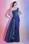 Shop Amit Aggarwal Blue Satin Cut Work One Shoulder Cutdana Embellished Gown Online at Aza Fashions Shop_Amit Aggarwal_Blue Satin Cut Work One Shoulder Cutdana Embellished Gown _Online_at_Aza_Fashions