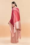 Shop_Amit Aggarwal_Pink Printed Stripes Cape V Neck And Palazzo Set _at_Aza_Fashions