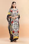 Buy_AK-OK_Multi Color Printed Abstract Pattern Round Kaftan _Online_at_Aza_Fashions