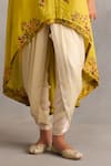 Buy_Petticoat Lane by Divya_Green Chanderi Embroidered Thread Round Paisley Floral Jacket With Dhoti Pant _Online_at_Aza_Fashions