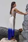 Buy_Tisha Saksena_Blue Corset Raw Silk Embellished Seqiun Sweetheart Eliya Ombre Harem Pant With _Online_at_Aza_Fashions