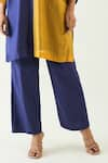 Shivani Bhargava_Blue Cotton Silk Sequin Round Detailed Tunic With Pant _Online_at_Aza_Fashions