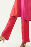 Buy_Shivani Bhargava_Pink Cotton Silk Sequin Round Color Blocked Tunic With Pant _Online_at_Aza_Fashions