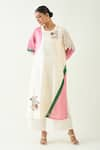 Shivani Bhargava_Ivory Cotton Silk Hand Embroidered Anaar Round Mohini Kurta _at_Aza_Fashions