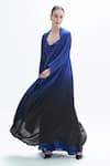 Shop_Aroka_Blue Modal Satin Plain Open Front Luna Ombre Overlay _Online_at_Aza_Fashions