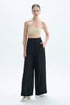 Buy_Aroka_Black Moroccan Crepe Plain Coco Pant _at_Aza_Fashions