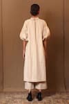 Shop_MATI_Off White 100% Cotton Woven Stripe Club Placement Embroidered Kurta And Pant Set _at_Aza_Fashions