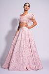 Buy_Shruti S_Pink Lehenga Silk Embroidered Sequin Round On Set _Online_at_Aza_Fashions