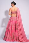 Shop_Shruti S_Pink Lehenga And Blouse Silk Embroidered Zardosi Square Floral Set _at_Aza_Fashions