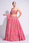 Buy_Shruti S_Pink Lehenga And Blouse Silk Embroidered Zardosi Square Floral Set _Online_at_Aza_Fashions