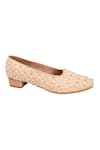 Buy_Colaba Causeway_Yellow Sequin Applique Embroidered Mules _Online_at_Aza_Fashions