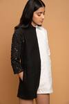 Buy_Khajoor Studio_White Lenzing Modal Satin Embellished Beads Shirt Day And Night Quilted Jumpsuit 
