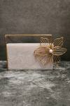 Buy_ADWITA BAGS & JEWELS_White Floral Saga Blossom Handle Clutch _at_Aza_Fashions