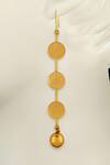 Shop_Suhani Pittie_Gold Plated Chains Coin Drop Earrings _at_Aza_Fashions