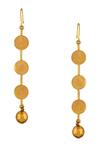 Suhani Pittie_Gold Plated Chains Coin Drop Earrings _Online_at_Aza_Fashions
