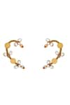 Buy_SUHANI PITTIE_Gold Plated Crystal And Coin Embellished Ear Cuffs _at_Aza_Fashions