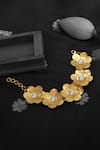 Buy_SUHANI PITTIE_Gold Plated Coins Primrose Carved Bracelet _at_Aza_Fashions