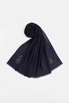 Buy_SHINGORA_Blue Swarovski Rosette Embellished Shawl _Online_at_Aza_Fashions