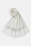 Buy_SHINGORA_Off White Swarovski Striped Border Stole _Online_at_Aza_Fashions