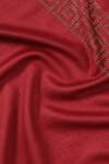 Shop_SHINGORA_Maroon Swarovski Grecian Border Stole _Online_at_Aza_Fashions