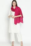 SHINGORA_Fuchsia Swarovski Embellished Grecian Border Stole _Online_at_Aza_Fashions