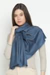 Shop_SHINGORA_Blue Swarovski Vine Embellished Stole _at_Aza_Fashions