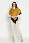 SHINGORA_Yellow Dobby Ombre Pattern Shawl _Online_at_Aza_Fashions