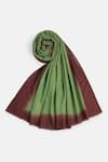 Buy_SHINGORA_Green Dobby Gradient Ombre Pattern Shawl _Online_at_Aza_Fashions