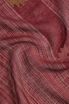 Shop_Shingora_Maroon Dobby Striped Flora Pattern Woolen Shawl _Online_at_Aza_Fashions
